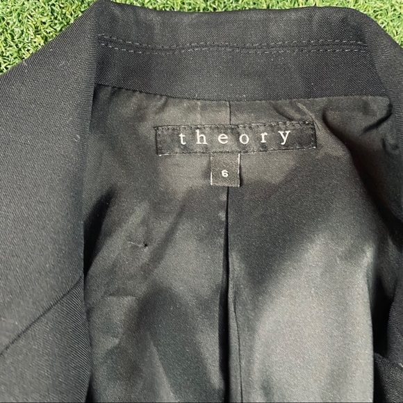 Theory Black Gabe B 2 Urban Career Blazer Size 6 - Picture 4 of 10